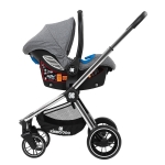 Комбинирана детска количка 3 в 1 KikkaBoo - Vicenza Premium, Beige