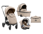 Комбинирана детска количка 3 в 1 KikkaBoo - Vicenza Premium, Beige