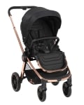 Комбинирана детска количка 2 в 1 KikkaBoo - Vicenza Premium, Black