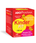 Течни мултивитамини за деца AboPharma - Kinder Fit, с играчка за момиче, 150 ml