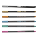 Флумастери Stabilo - Pen 68, Metallic, 6 цвята