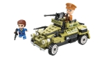 Конструктор Qman - Combat Zone, Военен автомобил с оръдие, 155 части