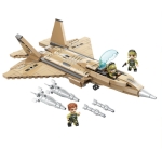 Конструктор Qman - Изтребител Thunderbolt, 376 части