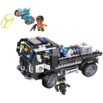 Конструктор Qman - Полицейски брониран товарен автомобил, 352 части