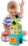 Комплект бебешки игри Infantino - B Kids, Кош за игра и кубчета за подреждане