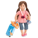 Комплект за кукли Battat - Our Generation, Куфар с аксесоари за път