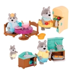 Комплект за игра Battat - Li′l Woodzeez, Кухня с аксесоари