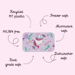 Кутия за храна Sassi - Еднорог, 700 ml, С 2 отделения