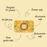 Кутия за храна Sassi - Лъв, 700 ml, С 2 отделения