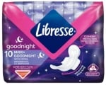 Нощни превръзки с крилца Libresse - Maxi Goodnight, 10 броя