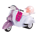 Комплект за кукли Battat - Our Generation, Скутер, Лилав