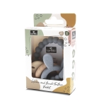 Силиконова гризалка с бук Lorelli Premium - Зайче, Natural Grey
