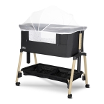 Бебешко легло Lorelli - Millie, Wooden effect, Black