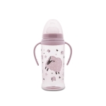 Бебешко шише с мек накрайник и дръжки Lorelli - My Fiend, 350 ml, Mellow Rose