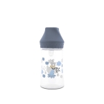 Бебешко шише с широко гърло Lorelli - My Friend, 250 ml, Cameo Blue