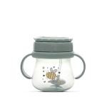 Чаша с дръжки и сламка Lorelli - My Friend, 250 ml, Cameo Blue