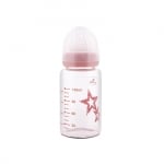 Бебешко стъклено шише Lorelli - Anti Colic, 120 ml, Blush Pink