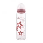 Бебешко стъклено шише Lorelli - Anti Colic, 240 ml, Blush Pink