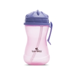 Спортна бутилка с дръжка Lorelli - 360 ml, Grey & Yellow