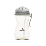 Спортна бутилка с дръжка Lorelli - 360 ml, Grey & Yellow