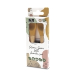 Силиконови лъжички с бамбук Lorelli - Natural, 2 броя, Grey