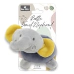 Дрънкалка донът Lorelli Toys - Natural, Сиво слонче