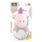 Дрънкалка с кръг Lorelli Toys - Natural, Еднорог, розов