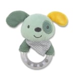 Дрънкалка с кръг Lorelli Toys - Natural, Куче, зелено