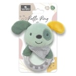 Дрънкалка с кръг Lorelli Toys - Natural, Куче, зелено