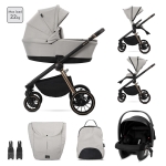 Бебешка количка 3 в 1 Lorelli - Bianca, Beige