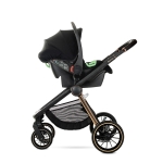 Бебешка количка 3 в 1 с кош за новородено Lorelli - Bianca, Grey