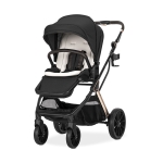 Бебешка количка 2 в 1 Lorelli - Glory, с адаптори и кош за новородено, Grey