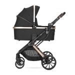 Бебешка количка 2 в 1 Lorelli - Glory, с адаптори и кош за новородено, Grey