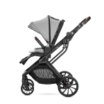 Бебешка количка 2 в 1 Lorelli - Glory, с адаптори и кош за новородено, Grey