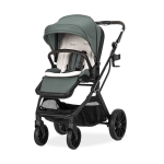 Бебешка количка 2 в 1 Lorelli - Glory, с адаптори и кош за новородено, Grey