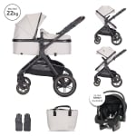 Бебешка количка 3 в 1 Lorelli - Viola, Beige