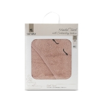 Хавлия с качулка и бродерия Lorelli - 90 x 90 cm, Розова