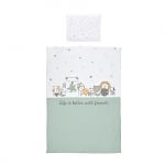 Бебешки спален комплект от 3 части Lorelli - Cosy, Little Rabbits, Сив