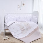 Спален комплет с ранфорс Lorelli - Лили, 60 х 120 cm, Little Rabbits, Сив