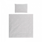 Спален комплект Lorelli - EVA, 5 части, Абстрактни листа, сиво/бежово