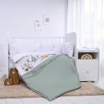 Спален комплект с ранфорс Lorelli - Trend, Little Rabbits, Сив