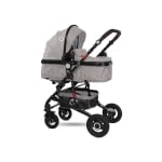 Комбинирана детска количка Lorelli - Alba Premium Set, Steel grey
