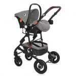 Комбинирана детска количка Lorelli - Alba Premium Set, Steel grey