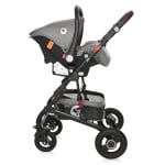 Комбинирана детска количка Lorelli - Alba Premium Set, Steel grey