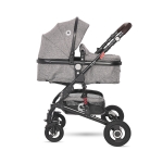 Комбинирана детска количка Lorelli - Alba Premium Set, Steel grey
