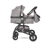 Комбинирана детска количка Lorelli - Alba Premium Set, Steel grey