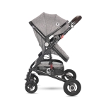 Комбинирана детска количка Lorelli - Alba Premium Set, Steel grey