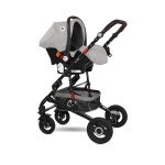 Комбинирана детска количка Lorelli - Alba Premium Set, Steel grey