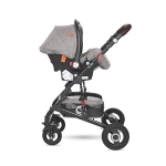 Комбинирана детска количка Lorelli - Alba Premium Set, Steel grey