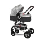 Комбинирана детска количка Lorelli - Alba Premium Set, Steel grey